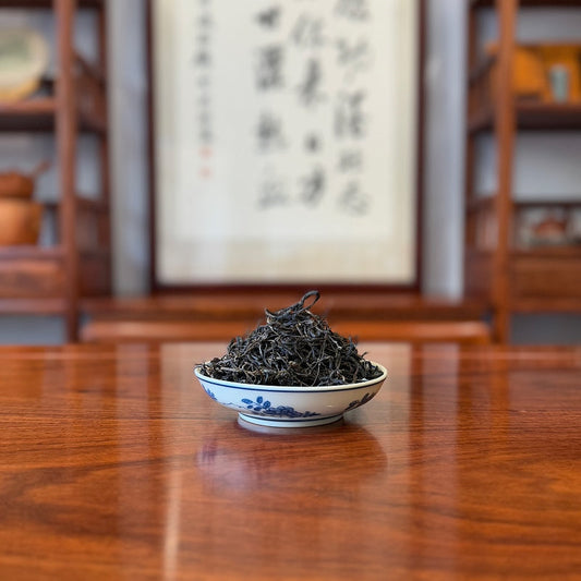 Loose leaf Pu-erh tea displayed in Chinese Tea Group’s traditional tea room