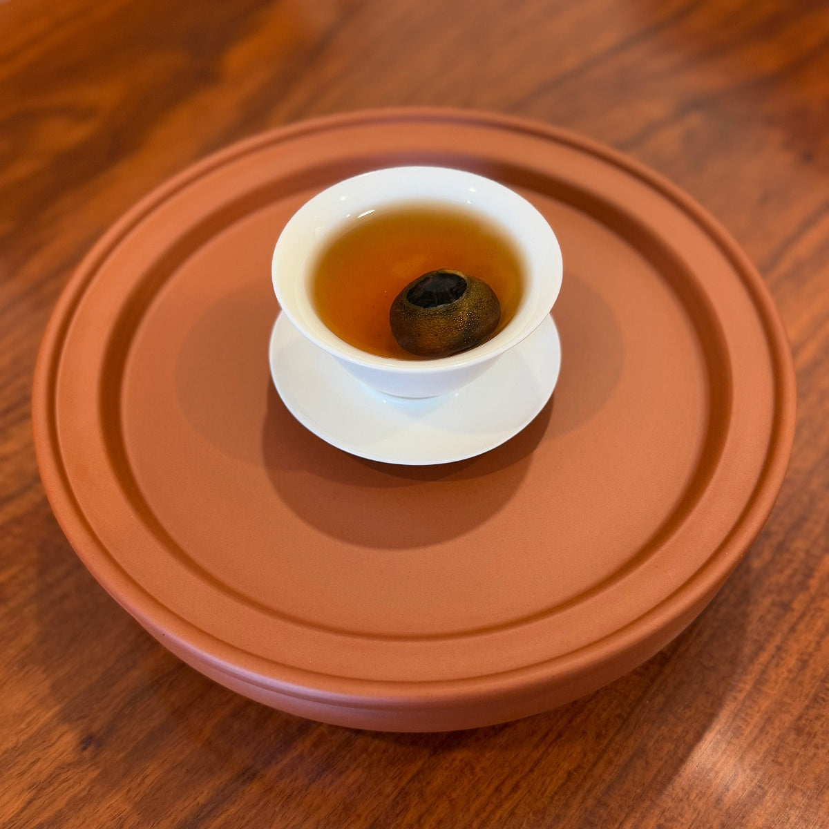 Meijiang Aged Chenpi Tangerine Pu-erh Tea brewed at Chinese Tea Group