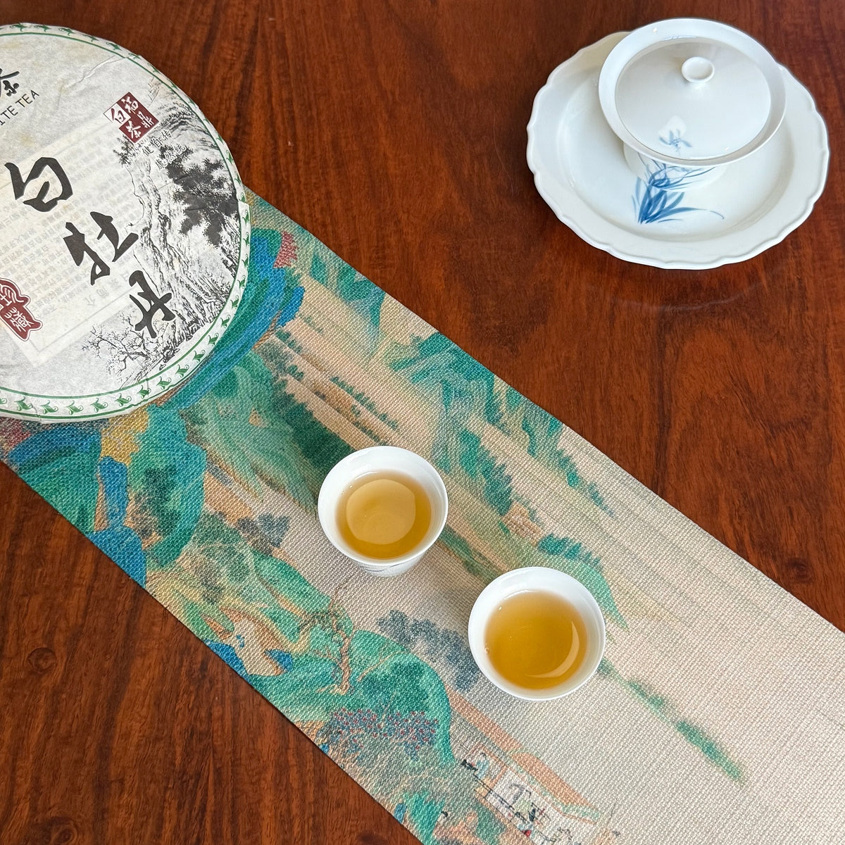 2010 Fuding White Peony (Bai Mu Dan) White Tea Cake brewed by Chinese Tea Group