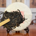 2016 He Kai Raw Pu-erh Tea Cake sample hand-pried from the original cake for tasting aged Pu-erh tea