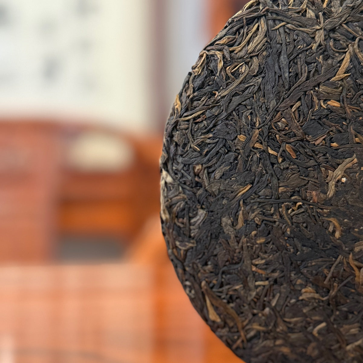 2018 'Bing Dao' Ancient Tree Raw Pu'er Tea Cake displayed at Chinese Tea Group