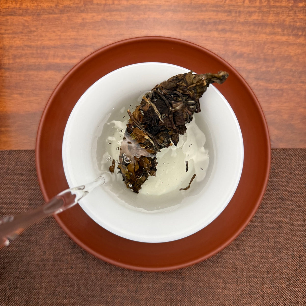 2019 Fujian Aged White Tea Cake brewed in a traditional Chinese tea room