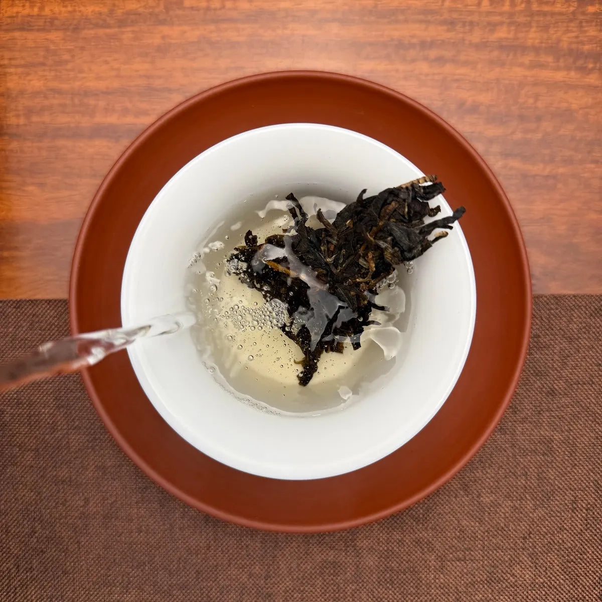 2020 Yiwu Mahei Raw Pu-erh Tea Cake being brewed at Chinese Tea Group