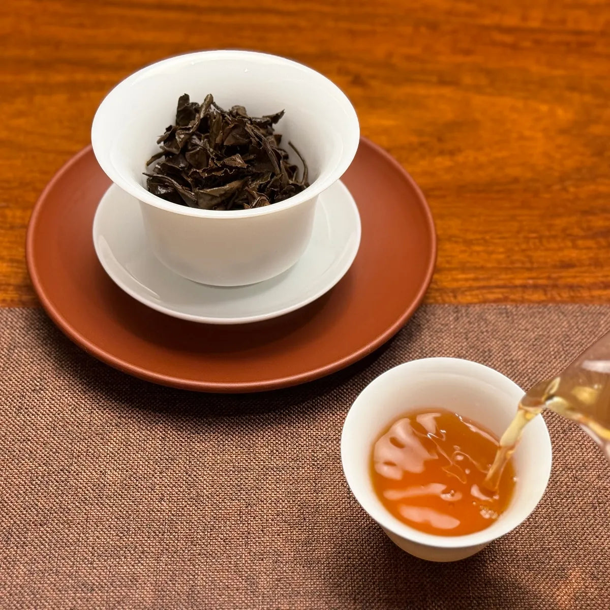 Golden tea liquor from 2021 Fuding Bai Mu Dan White Tea Cake (White Peony)