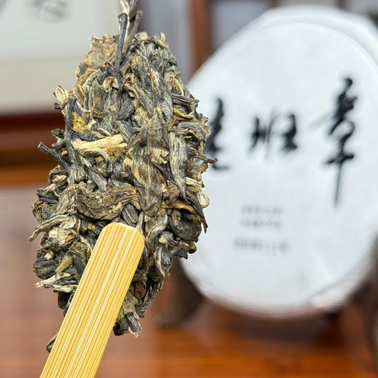 2023 Single Tree Lao Ban Zhang Raw Pu-erh Tea Cake Sample 1