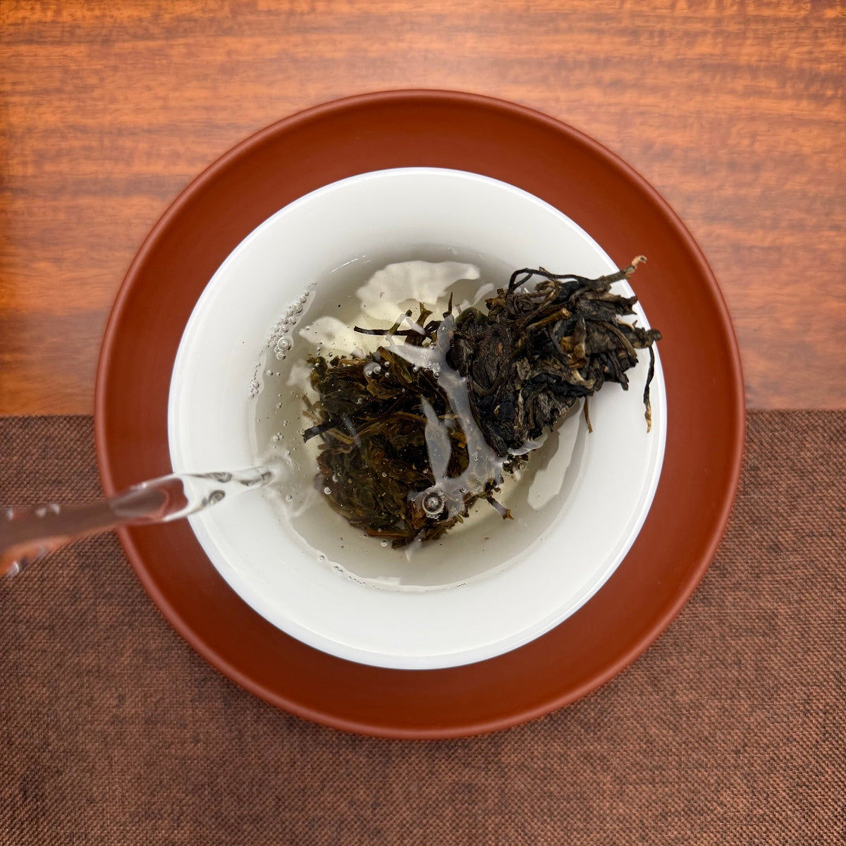 2024 Xiao Hu Sai Raw Pu-erh Tea Cake brewed in traditional Chinese gongfu tea style