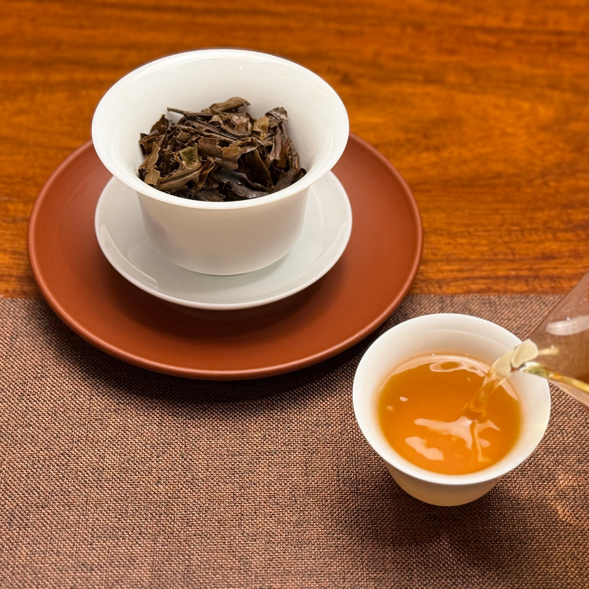 2025 Yunnan White Tea Mini Bricks with clear smooth tea liquor after brewing