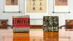 2025 Yunnan White Tea Mini Bricks presented in a traditional Chinese tea room