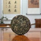 2026 Bulang Mountain Raw Pu-erh Tea Cake, close-up of premium Yunnan tea leaf texture