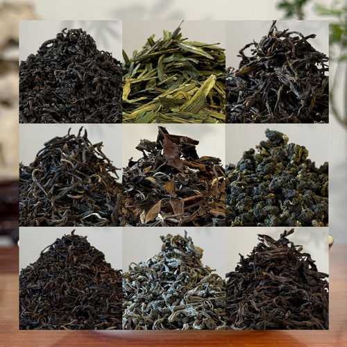 9 Best-Selling Chinese Loose Leaf Tea Sampler – close-up of dry tea leaves