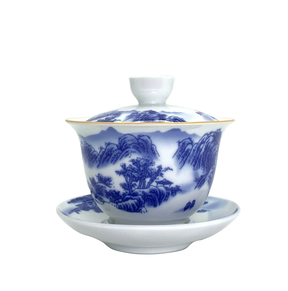Chinese Gaiwan with 'Landscape Painting' for Gong Fu Tea 1