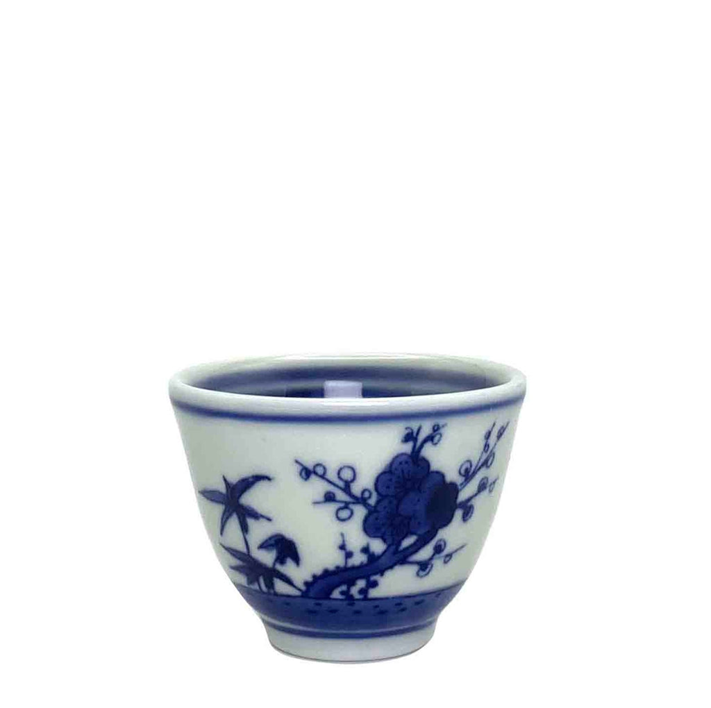 Hand-Painted Gong Fu Tea Cup - Peach Blossom Design 1