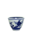 Hand-Painted Gong Fu Tea Cup - Peach Blossom Design 1