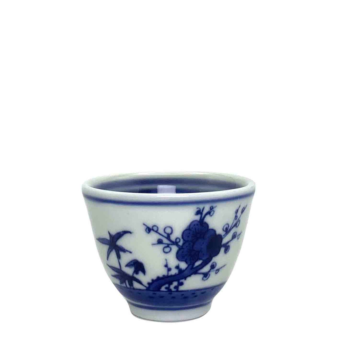 Hand-Painted Gong Fu Tea Cup - Peach Blossom Design 1
