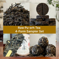 Raw Pu-erh Tea 4-Form Sampler Set by Chinese Tea Group