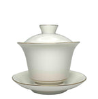 White Porcelain Gaiwan for Gong Fu Tea - De Hua Jade Porcelain 180ml 1