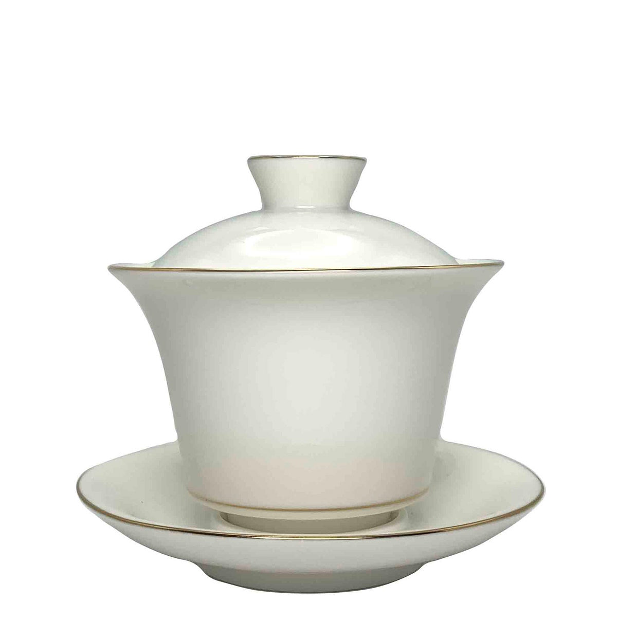 White Porcelain Gaiwan for Gong Fu Tea - De Hua Jade Porcelain 180ml 1