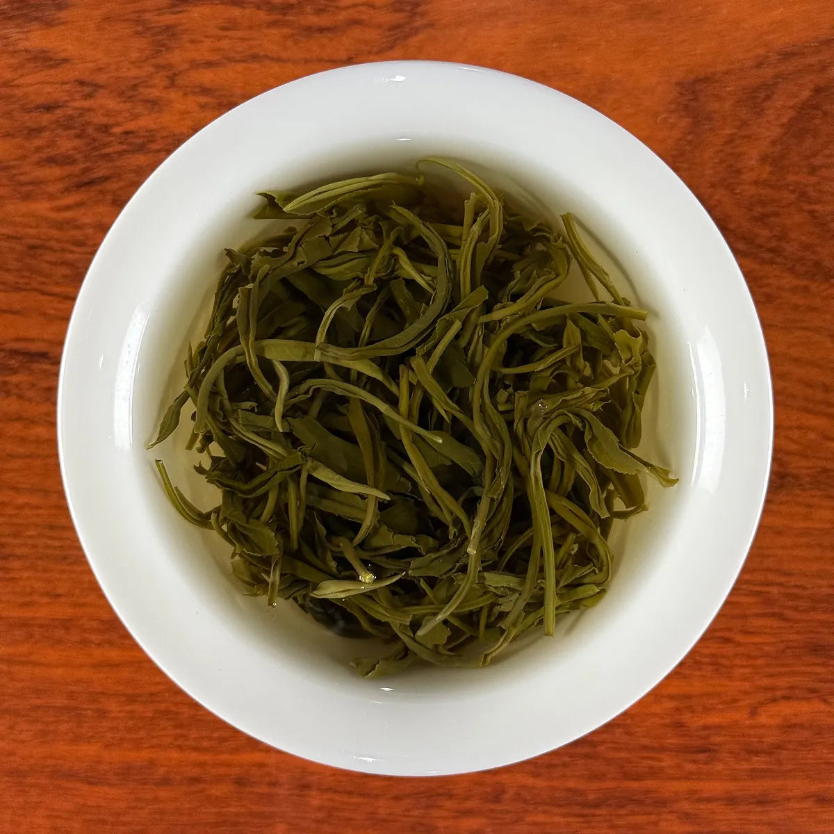 Bi Luo Chun Green Tea (Green Snail Spring) Chinese Loose Leaf sample steeping in gaiwan