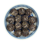 Close-up of Dragon Pearl Pu-erh Tea (Dragon Ball) 2023 Yiwu leaves