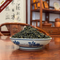 Close-up of Fujian Oolong Tea (Taiwanese variety) loose leaves