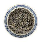Dry tea leaves of Handcrafted Green Tea Sample - 2024 from Guangdong, China