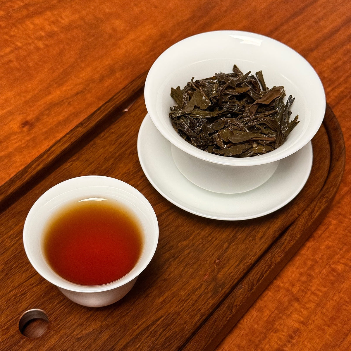 Brewed liquor of Lapsang Souchong Black Tea (Zheng Shan Xiao Zhong) loose leaves
