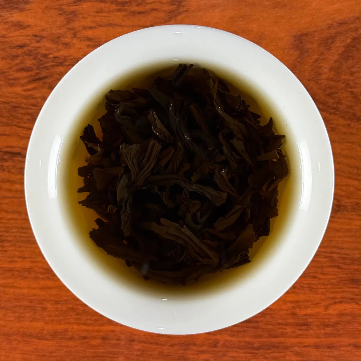 Lapsang Souchong (Zheng Shan Xiao Zhong) Chinese Black Tea sample steeping in cup