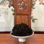 Brewed leaves of Loose Leaf Ripe Pu’er Tea 2019, showcasing their texture