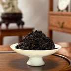 Spent leaves of aged Shou Pu-erh Tea, 2012 Imperial Grade, after multiple infusions