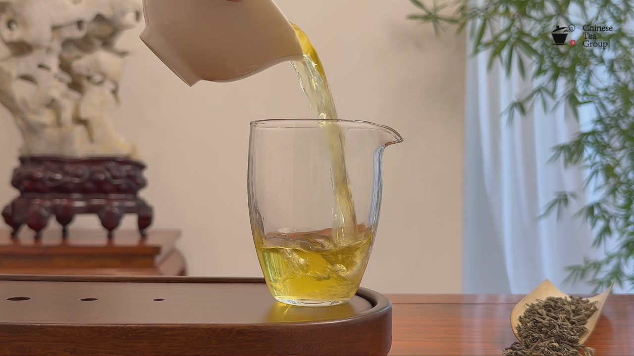 Rich Loose Leaf Green Tea Spring Harvest 2026 real tea video showing authentic brewed tea liquor