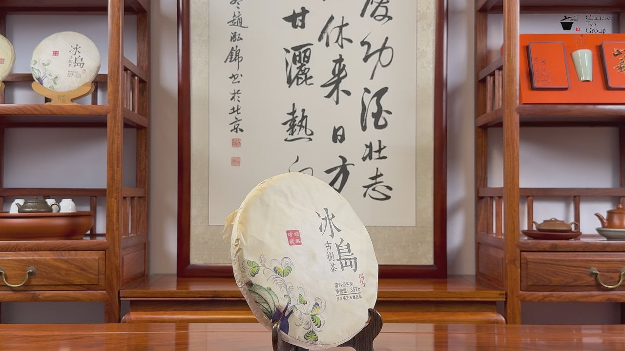 2018 Bing Dao ancient tree raw Pu'er tea cake video by Chinese Tea Group