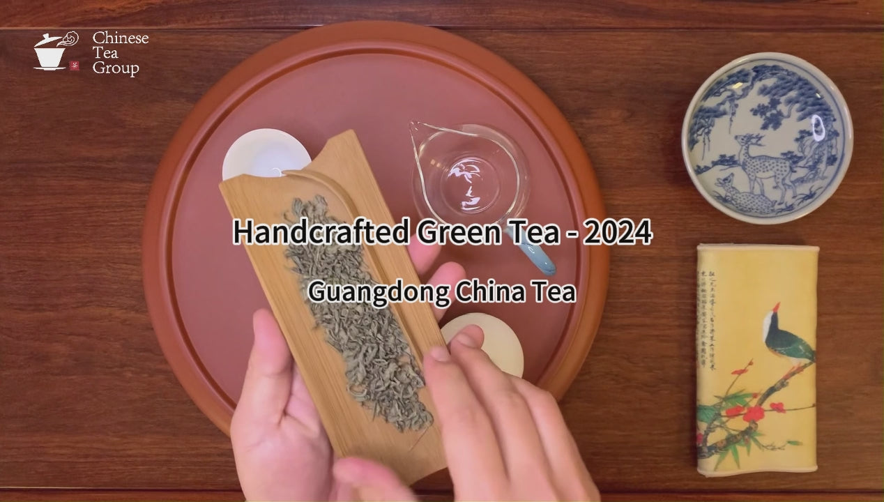 Gongfu brewing of Chinese Handcrafted Green Tea - 2024