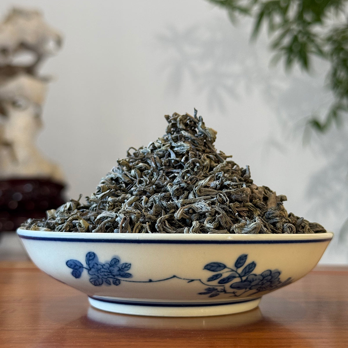 Rich Loose Leaf Green Tea Spring Harvest 2026 dry leaves sample showing detailed texture