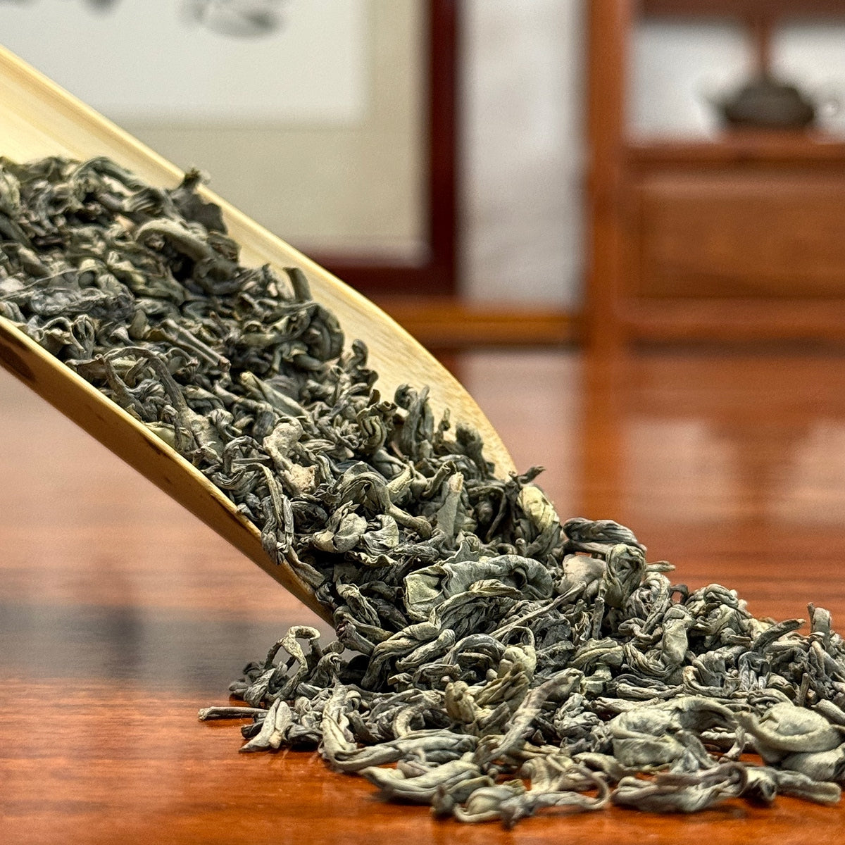 Rich Loose Leaf Green Tea Spring Harvest 2026 on display