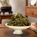 Rich Loose Leaf Green Tea Spring Harvest infused leaves after brewing