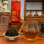 Brewing Gongfu Tea Sachets Rou Gui Rock Oolong in our traditional tea house, revealing rich mineral notes