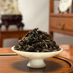 Premium Chinese Oolong Tea Shui Xian (Shui Hsien / Narcissus) brewed leaves