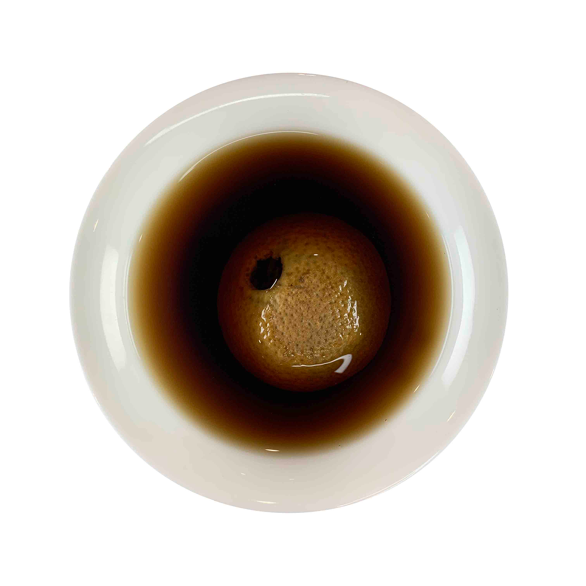 Tianma Tangerine Pu-erh Tea Sample – 2023 during brewing