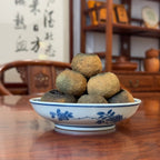 Tianma Tangerine Pu-erh Tea – 2023 displayed in traditional Chinese teahouse