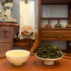 Brewed leaves of Tie Guan Yin Oolong Gongfu Tea Sachets, revealing texture and fragrant aroma