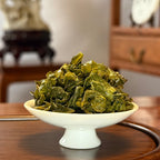 Premium Chinese Oolong Tea Tie Guan Yin (Ti Kuan Yin / Iron Goddess) brewed leaves