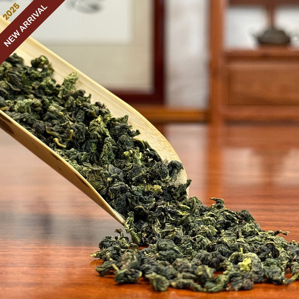 Tie Guan Yin Tea (Ti Kuan Yin / Iron Goddess) dry leaves from authentic Anxi Fujian Chinese oolong tea